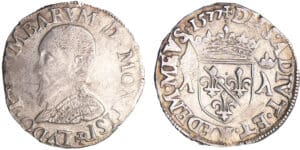 Dombes - Louis II de Montpensier - Teston 1577 (Trévoux) Dombes - Louis II de Montpensier - Teston 1577 (Trévoux)