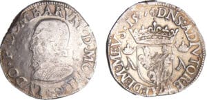 Dombes - Louis II de Montpensier - Teston 1577 (Trévoux) Dombes - Louis II de Montpensier - Teston 1577 (Trévoux)