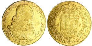 Colombie - Ferdinand VII (1808-1821) - 8 escudos 1809 NR JJ (Cathagène des indes)