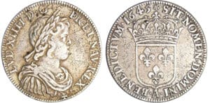 Louis XIV (1643-1715) - ½ écu à la mèche courte - 1645 A (Paris) rose