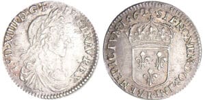 Louis XIV (1643-1715) - 1/12 d'écu au buste juvénile - 1662 R (Villeneuve-Saint-André-les-Avignons)