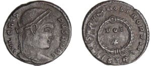 Crispus - Nummus (323-324, Treves) Crispus - Nummus (323-324, Treves)