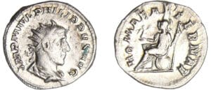 Philippe 1er - Antoninien (245-247, Rome) - Rome assise Philippe 1er - Antoninien (245-247, Rome) - Rome assise