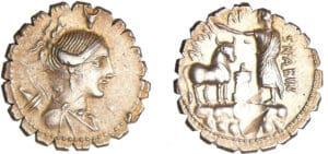 Postumia - Denier serratus (81 av. J.-C.)