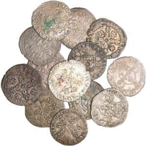 Henri II (1547-1559) - Douzain aux croissants - Lot de 13 monnaies