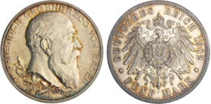 Allemagne - Baden - Als Brobherzog (1856-1907) - 5 mark 1902