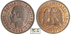 Napoléon III (1852-1870) - 10 centimes tête nue 1852 E (Essai)