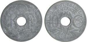 Etat français (1940-1944) - 10 centimes zinc 1941 piéfort
