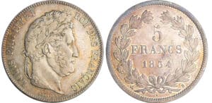 Louis-Philippe Ier (1830-1848) - 5 francs tête laurée 2ème type 1834 B (Rouen)