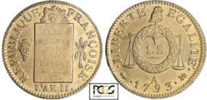 Convention (1792-1795) - Sol à la balance type FRANCOISE - An II - 1793 A (Paris) Convention (1792-1795) - Sol à la balance type FRANCOISE - An II - 1793 A (Paris)