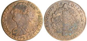 Constitution (1791-1792) - 2 sols au faisceau type FRANCOIS - 1793 AA (Metz) Constitution (1791-1792) - 2 sols au faisceau type FRANCOIS - 1793 AA (Metz)