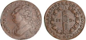 Constitution (1791-1792) - 12 deniers type FRANCOIS 1792 L (Bayonne) Constitution (1791-1792) - 12 deniers type FRANCOIS 1792 L (Bayonne)