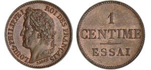 Louis-Philippe Ier (1830-1848) - 1 centime sd (1842) essai Louis-Philippe Ier (1830-1848) - 1 centime sd (1842) essai