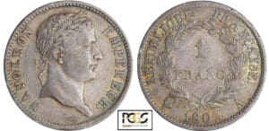 Napoléon 1er (1804-1814) - 1 franc revers république 1807 A (Paris)