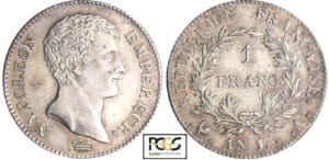 Napoléon 1er (1804-1814) - 1 franc An 13 A (Paris) Napoléon 1er (1804-1814) - 1 franc An 13 A (Paris)