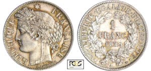 Deuxième république (1848-1852) - 1 franc Cérès 1849 A (Paris)