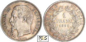 Napoléon III (1852-1870) - 1 franc tête nue 1859 A (Paris)