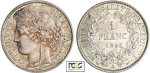 Troisième république (1871-1940) - 1 franc Cérès 1895 A (Paris) Troisième république (1871-1940) - 1 franc Cérès 1895 A (Paris)