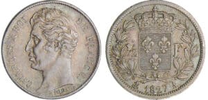 Charles X (1824-1830) - 1/2 franc 1827 A (Paris)