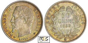 Napoléon III (1852-1870) - 50 centimes tête nue 1859 BB (Strasbourg) Napoléon III (1852-1870) - 50 centimes tête nue 1859 BB (Strasbourg)