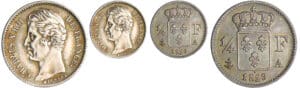 Charles X (1824-1830) - 1/4 de franc 1829 A (Paris) Charles X (1824-1830) - 1/4 de franc 1829 A (Paris)