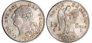 Constitution (1791-1792) - 15 sols type FRANCOIS 1791 I (Limoges) 2ème sem Constitution (1791-1792) - 15 sols type FRANCOIS 1791 I (Limoges) 2ème sem