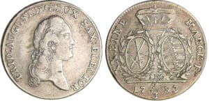 Allemagne - Sachsen - Friedrich August III (1763-1806) - 2/3 de taler 1783 IEC (Dresden)