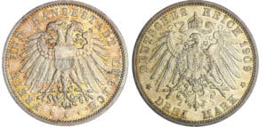 Allemagne - Lübeck - 3 mark 1909 A
