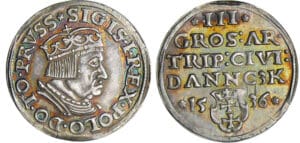 Pologne - Danzig - Sigismunds I (1506-1548) - 3 grochen 1536 Pologne - Danzig - Sigismunds I (1506-1548) - 3 grochen 1536