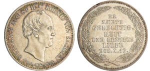 Allemagne - Sachsen - Friedrich August II (1836-1854) - 1/3 de taler 1854