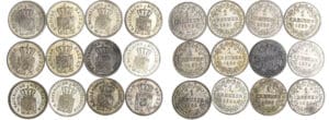 Allemagne - Bayern - Lot de 12 monnaies de 1 kreuzer