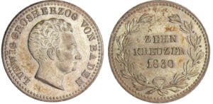 Allemagne - Baden - Ludwig (1818-1830) - 10 kreuzer 1830