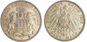 Allemagne - Hamburg - 3 mark 1913 J