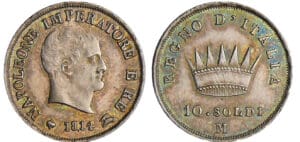 Italie - Règne d'Italie - 10 soldi 1814 M (Milan)
