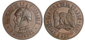 Napoléon III (1852-1870) - Médaille satirique au module de la 10 centimes "Napoléon III le misérable"