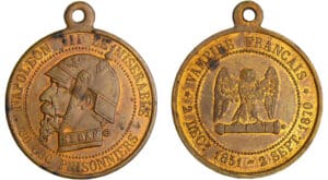 Napoléon III (1852-1870) - Médaille satirique au module de la 5 centimes "Napoléon III le misérable"