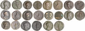 Lot de 11 sesterces Lot de 11 sesterces