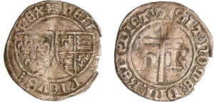 Henry VI de Lancastre (1422-1453) - Petit blanc aux écus - Rouen