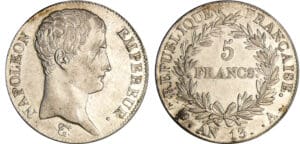 Napoléon 1er (1804-1814) - 5 francs An 13 A (Paris)