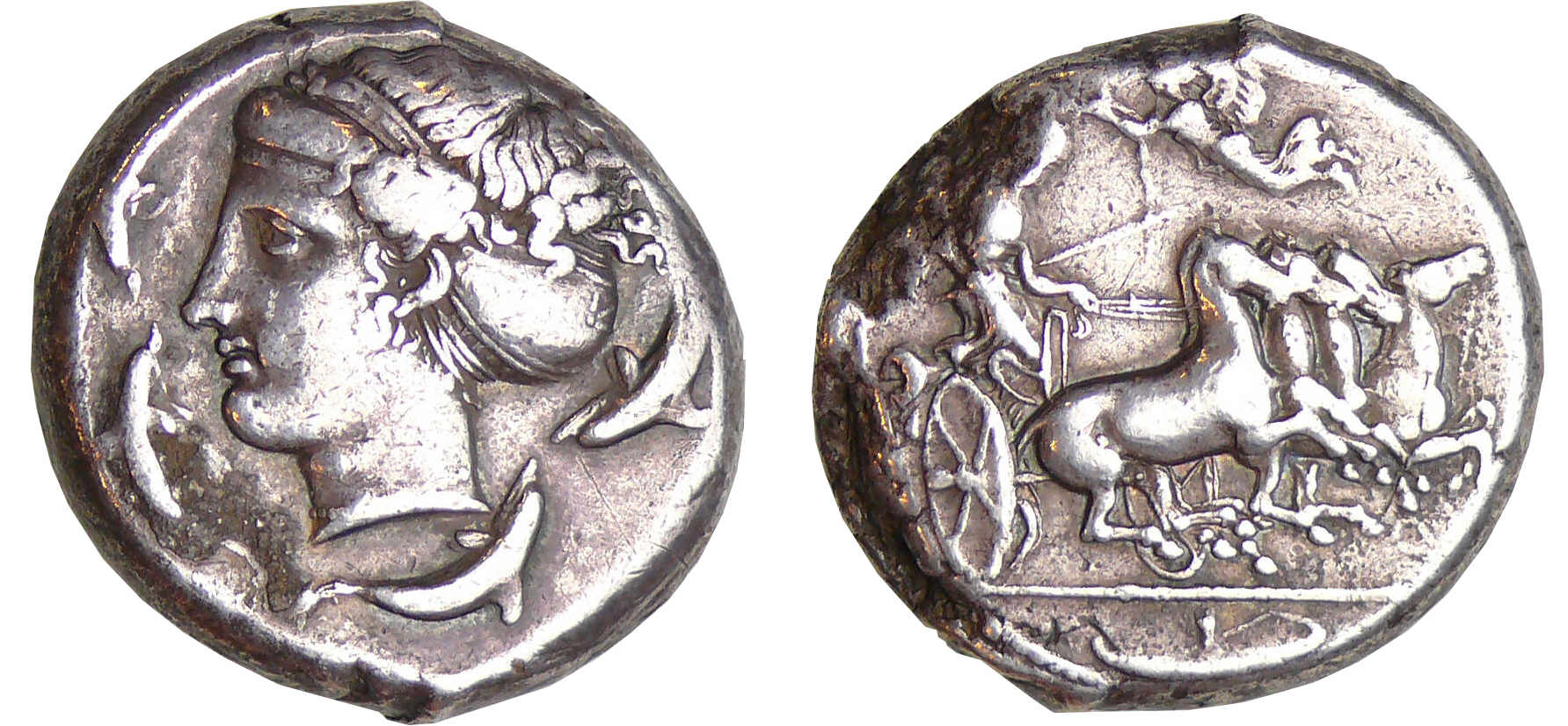 Sicile - Syracuse - Tétradrachme (425-413 av. J.-C) Sicile - Syracuse - Tétradrachme (425-413 av. J.-C)