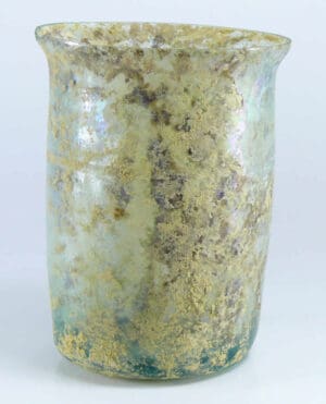 Romain - Gobelet en verre irisé - 1er-2ème siècle