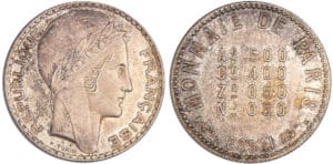 Troisième république (1871-1940) - 10 francs - Essai d'alliage ND Troisième république (1871-1940) - 10 francs - Essai d'alliage ND