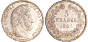 Louis-Philippe Ier (1830-1848) - 5 francs tête laurée 2ème type 1834 K (Bordeaux) Louis-Philippe Ier (1830-1848) - 5 francs tête laurée 2ème type 1834 K (Bordeaux)