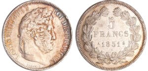 Louis-Philippe Ier (1830-1848) - 5 francs tête laurée 1er type tranche en relief 1831 A (Paris)