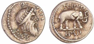 Scipio - Denier (47-46 Av. J.-C., Afrique du Nord) Scipio - Denier (47-46 Av. J.-C., Afrique du Nord)