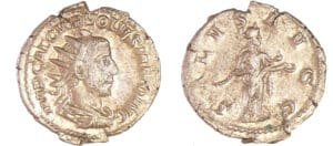 Volusien - Antoninien (252, Milan) - La Santé Volusien - Antoninien (252, Milan) - La Santé