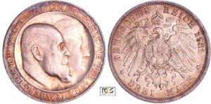 Allemagne - Württemberg - Wilhelm II (1891-1918) - 3 mark 1911 F Allemagne - Württemberg - Wilhelm II (1891-1918) - 3 mark 1911 F