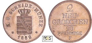 Allemagne - Sachsen - Friedrich August II (1836-1854) - 2 neugroschen 1852 F