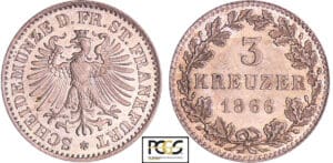 Allemagne - Frankfurt, Stadt - 3 kreuzer 1866
