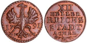 Allemagne - Aachen, stadt - 12 heller 1791